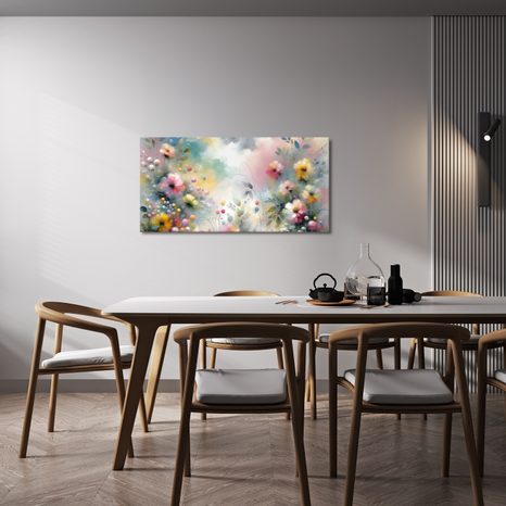 OBRAZ ROMANTICKÉ PASTELOVÉ KVĚTY - OBRAZY POLE A LOUKY - OBRAZY