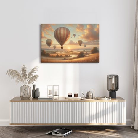 OBRAZ BALONY V PODVEČERNÍM TICHU - OBRAZY POLE A LOUKY - OBRAZY
