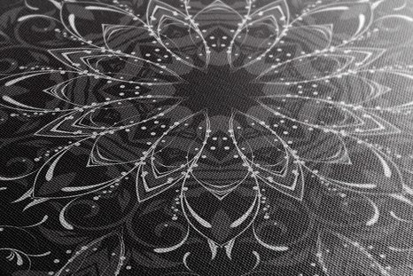 OBRAZ ČERNOBÍLÁ ROZETA - ČERNOBÍLÉ OBRAZY - OBRAZY