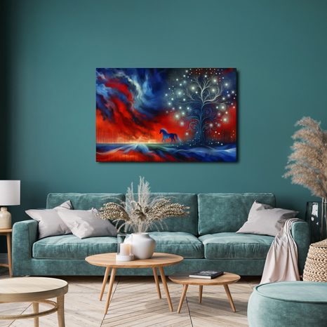 OBRAZ KŮŇ A STROM ŽIVOTA - OBRAZY STROMY ŽIVOTA - OBRAZY