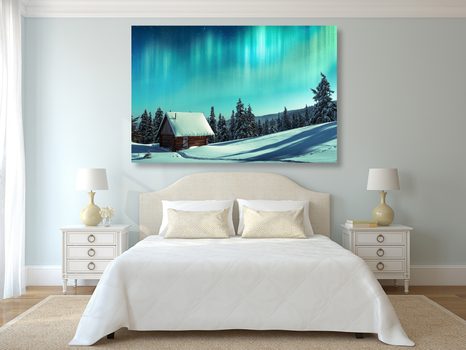 SLIKA PRAVLJIČNA ZIMSKA POKRAJINA - SLIKE NARAVE IN POKRAJINE - SLIKE