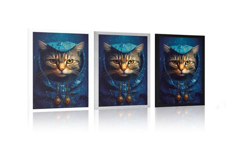 PLAKÁT MODRO-ZLATÁ KOČKA - VLÁDCI ŽIVOČIŠNÉ ŘÍŠE - PLAKÁTY