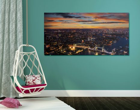 WANDBILD LUFTAUFNAHME VON TOWER BRIDGE - BILDER VON STÄDTEN - BILDER