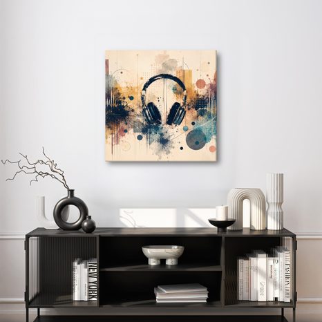 WANDBILD BUNTE SYMPHONIE DER MUSIK - MUSIKBILDER - BILDER