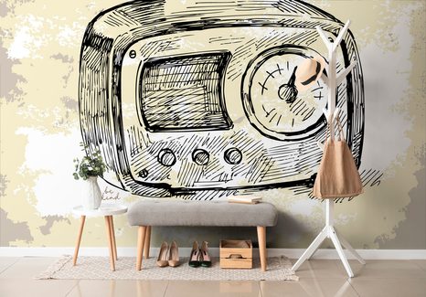 TAPETE RETRO-ELEKTRONIK - VINTAGE- UND RETRO-TAPETEN - TAPETEN