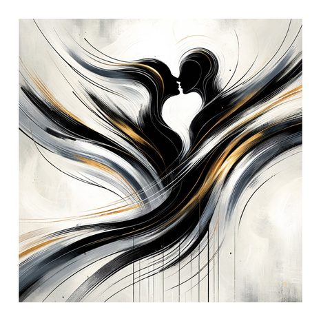 OBRAZ SILUETY V HARMONII - OBRAZY LÁSKA - OBRAZY