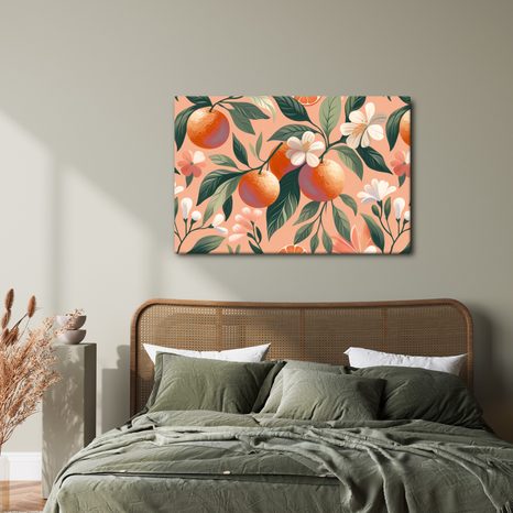 WANDBILD ORANGENBAUMGARTEN - BILDER BÄUME UND LAUB - BILDER