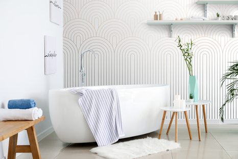 TAPET MODEL UMBRIT DE CURCUBEU MID-CENTURY - TAPET CU MODEL - TAPETURI