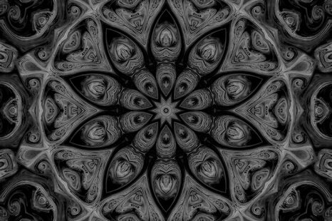 TABLOU MANDALA HIPNOTICĂ ALB-NEGRU - TABLOURI ALB-NEGRU - TABLOURI