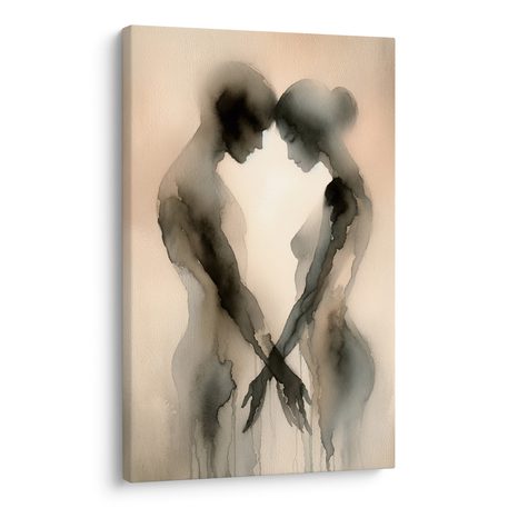 WANDBILD ZÄRTLICHKEIT OHNE GRENZEN - BILDER MIT LIEBESMOTIVEN - BILDER