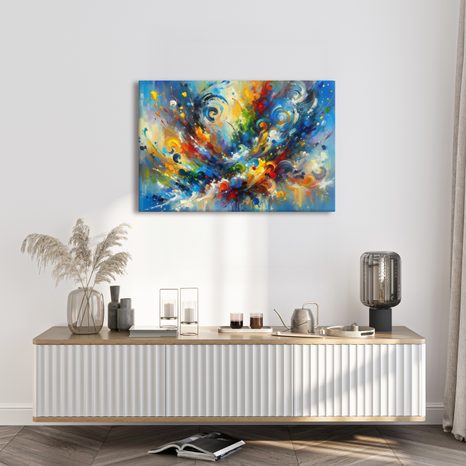 OBRAZ BAREVNÁ EXPLOZIVNÍ ABSTRAKCE - ABSTRAKTNÍ OBRAZY - OBRAZY