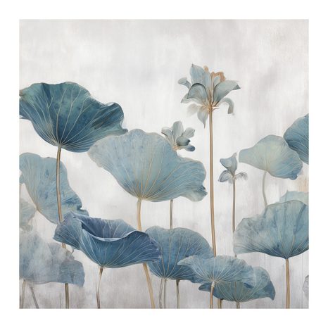 WANDBILD RUHIGE WASSERPFLANZEN - BILDER BLUMEN - BILDER