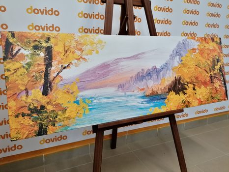 OBRAZ SCENÉRIE HORSKÉHO JEZERA - OBRAZY PŘÍRODY A KRAJINY - OBRAZY