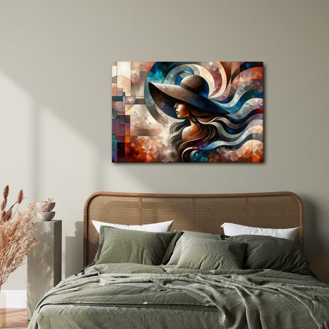 OBRAZ ELEGANTNÍ ŽENA V BAREVNÉM STYLU - OBRAZY ŽENY - OBRAZY