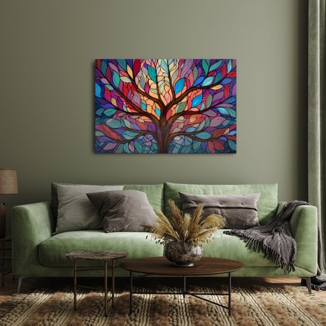 OBRAZ BAREVNÝ STROM ŽIVOTA - OBRAZY STROMY ŽIVOTA - OBRAZY