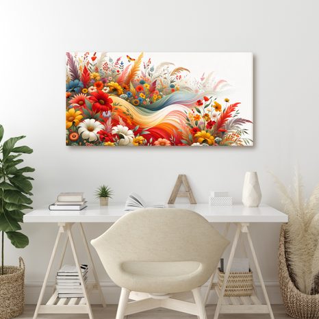 WANDBILD BLUMENWELLE - BILDER BLUMEN - BILDER