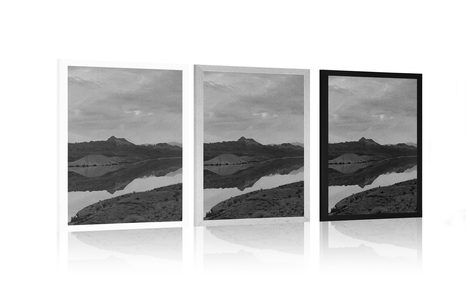 PLAGÁT OČARUJÚCA KRAJINA - ČIERNOBIELE - PLAGÁTY