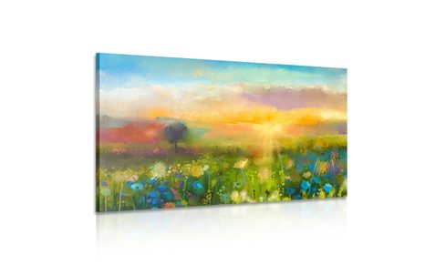 KÉP RÉTI VIRÁGOK OLAJFESTMÉNY - TERMÉSZET- ÉS TÁJKÉPEK - KÉPEK