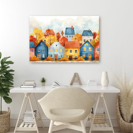 SLIKA JESENSKO SELO S KUĆAMA - ŠARENE KUĆE - SLIKE