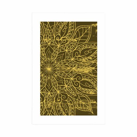 PLAKÁT S PASPARTOU TEXTURA MANDALY - FENG SHUI - PLAKÁTY