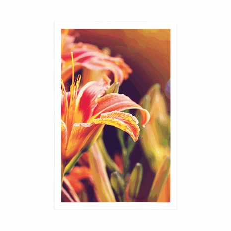 PLAKÁT KRÁSNĚ KVETOUCÍ KVĚTINY V ZAHRADĚ - KVĚTINY - PLAKÁTY