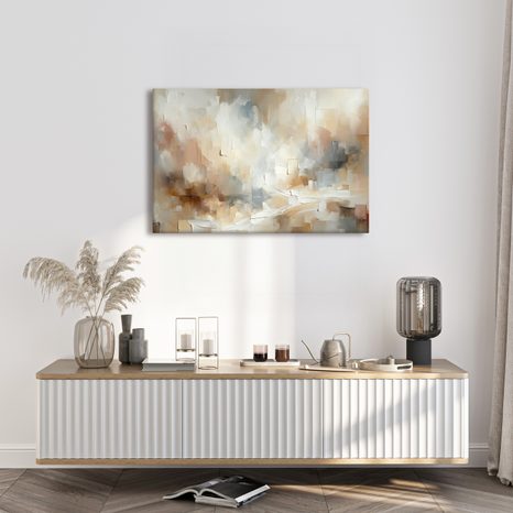 KÉP FINOM BÉZS ABSZTRAKCIÓ - ABSZTRAKT KÉPEK - KÉPEK