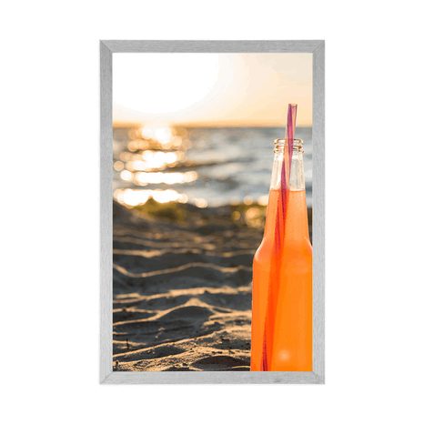 PLAKAT OSVJEŽAVAJUĆE PIĆE NA PLAŽI - PRIRODA - PLAKATI