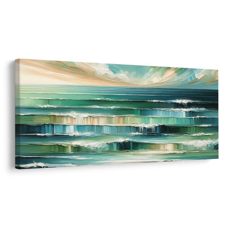 WANDBILD RUHIGES MEER UND WOLKEN - BILDER MEER UND STRAND - BILDER