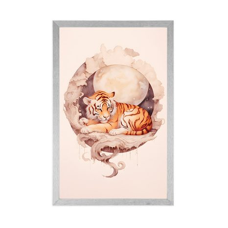 PLAKÁT ZASNĚNÝ TYGR - ZASNĚNÁ ZVÍŘÁTKA - PLAKÁTY