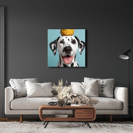 SLIKA VESELI PAS S ANANASOM - SLIKE PASA - SLIKE