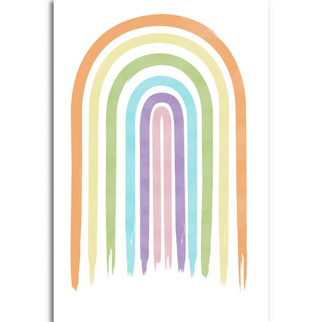 OBRAZ PASTELOVÁ DÚHA MID-CENTURY - ABSTRAKTNÉ OBRAZY - OBRAZY