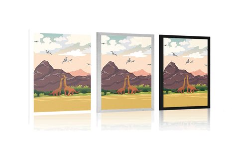 PLAKAT DEŽELA DINOZAVROV - ŽIVALI - PLAKATI