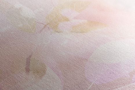 WANDBILD HERBSTBLÄTTER IN ROSA - BILDER BÄUME UND LAUB - BILDER