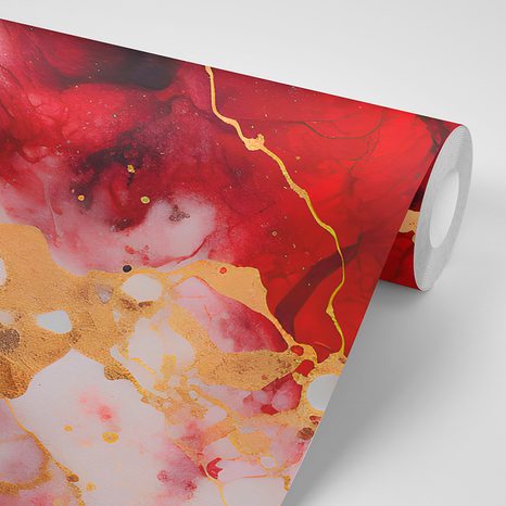 TAPETA IMITÁCIA ČERVENÝ MRAMOR - MRAMOROVÉ TAPETY - TAPETY