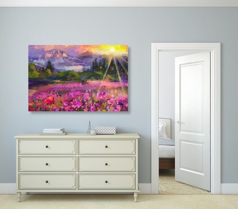 SLIKA ŠARENI PEJZAŽ - ULJE NA PLATNU - SLIKE PRIRODE I KRAJOLIKA - SLIKE