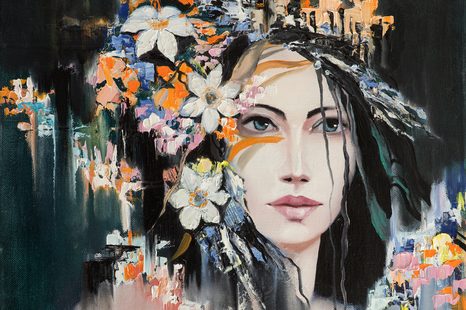 WALLPAPER ORIGINAL PAINTING OF A WOMAN - WALLPAPERS OF PEOPLE AND CELEBRITIES - WALLPAPERS