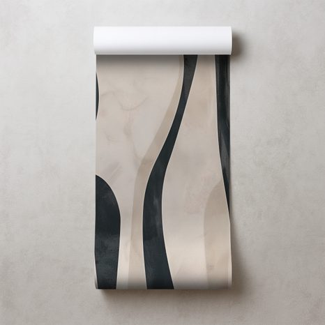 TAPETA ABSTRAKTNE ČRNO-BELE LINIJE - ABSTRAKTNE TAPETE - TAPETE