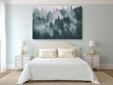 OBRAZ HORY V MLZE - OBRAZY PŘÍRODY A KRAJINY - OBRAZY