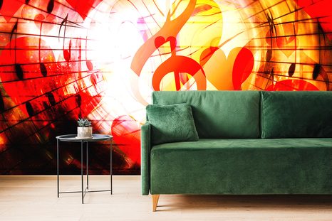 SELBSTKLEBENDE TAPETE LIEBE ZUR MUSIK - SELBSTKLEBENDE TAPETEN - TAPETEN