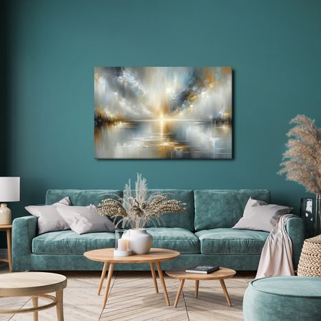 OBRAZ ZLATÉ SVĚTLO NAD OBZOREM - ABSTRAKTNÍ OBRAZY - OBRAZY