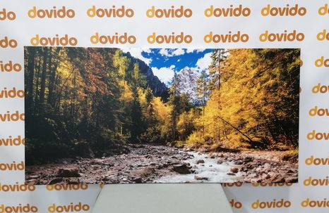 WANDBILD MALERISCHE BERGLANDSCHAFT - BILDER VON NATUR UND LANDSCHAFT - BILDER