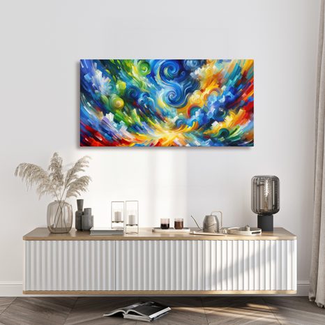 OBRAZ DYNAMICKÉ BAREVNÉ PROUDY - ABSTRAKTNÍ OBRAZY - OBRAZY