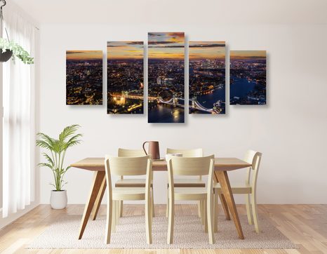 КАРТИНИ ОТ 5 ЧАСТИ – ВЪЗДУШЕН ИЗГЛЕД НА ТАУЪР БРИДЖ - ГРАДСКИ КАРТИНИ - КАРТИНИ