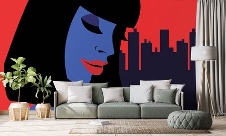 TAPETA NÁDHERNÁ CIZINKA VE MĚSTĚ - POP ART TAPETY - TAPETY