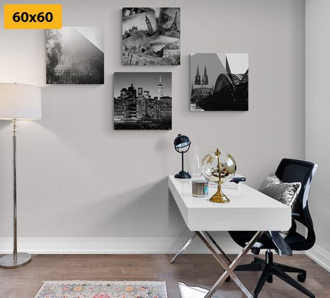 SET DI QUADRI – CITTÀ IN STILE INTERESSANTE - COLLEZIONI DI QUADRI - STAMPE E QUADRI