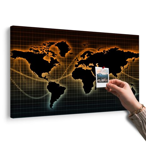 OBRAZ NA KORKU MAPA S ORIGINÁLNÍM POZADÍM - OBRAZY NA KORKU - OBRAZY