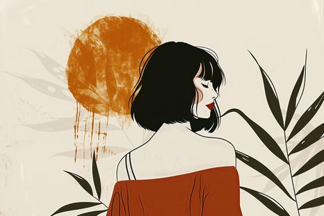 STAMPA SU TELA – JAPANDI DONNA TRA LE BRACCIA DELLA NATURA - JAPANDI QUADRI - STAMPE E QUADRI