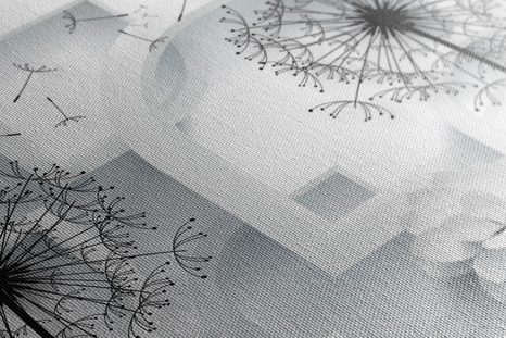 TABLOU MODERN PĂPĂDIE - TABLOURI ALB-NEGRU - TABLOURI