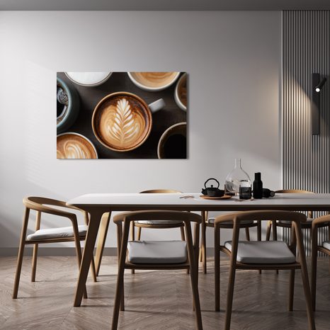 OBRAZ KÁVOVÉ UMĚNÍ S LATTÉ - OBRAZY JÍDLA A NÁPOJE - OBRAZY