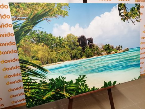 OBRAZ PIĘKNA PLAŻA NA WYSPIE LA DIGUE - OBRAZY PRZYRODY I KRAJOBRAZY - OBRAZY